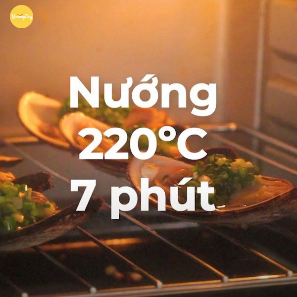 Tiến hành nướng sò dẹo 