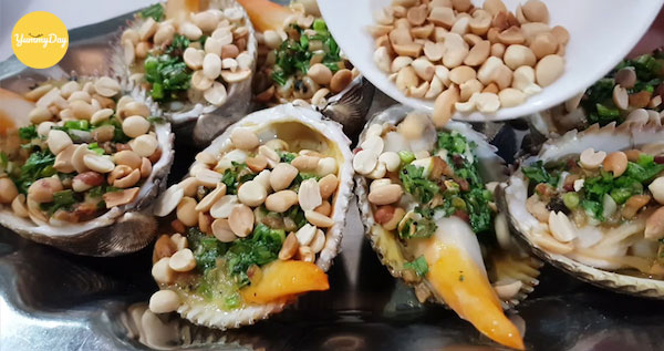 Món sò dương nướng mỡ hành đậm đà hương vị