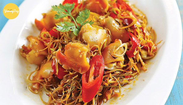 Sò lông xào sả ớt chua cay, ngon miệng