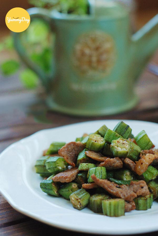 thịt bò xào đậu bắp ngon