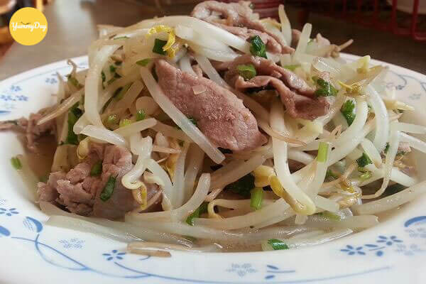 thịt bò xào giá đỗ ngon hấp dẫn