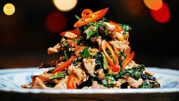 Món thịt bò xào lá lốt