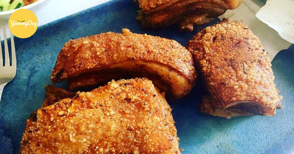 Miếng thịt heo chiên giòn rụm