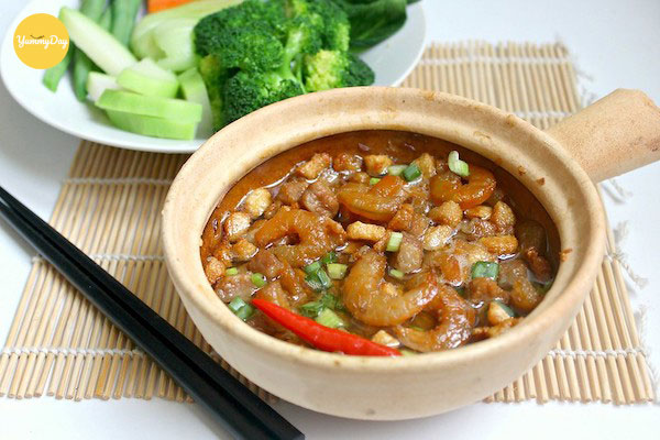 Thành phẩm thịt heo kho quẹt ngon nhức nách