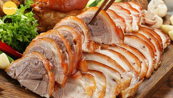 Thành phẩm món thịt heo nướng giấy bạc