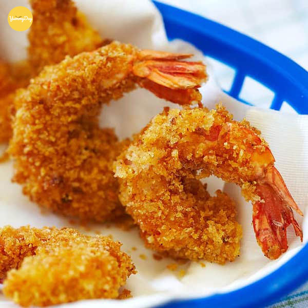 Thưởng thức món tôm chiên xù giòn rụm nào!