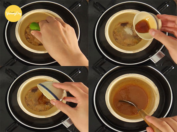 Làm nước sốt từ gạch tôm