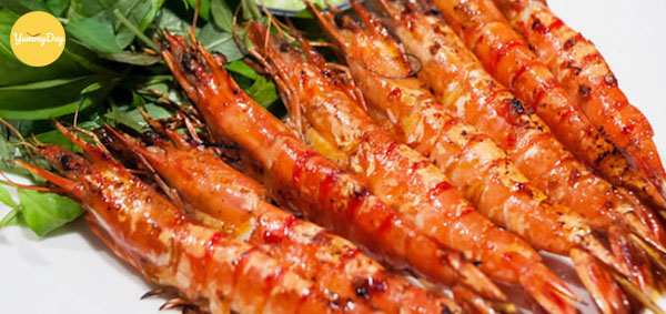 Thành phẩm món tôm nướng mật ong thơm ngon