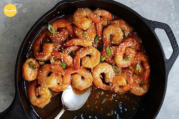 Món tôm xào chua ngọt thơm ngon, hấp dẫn