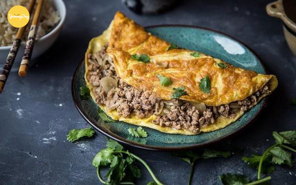 Trứng chiên thịt bằm ngon bổ