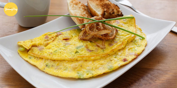 Thành phẩm trứng chiên pate