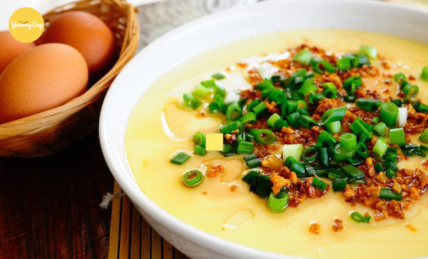 Thành phẩm món trứng hấp thịt