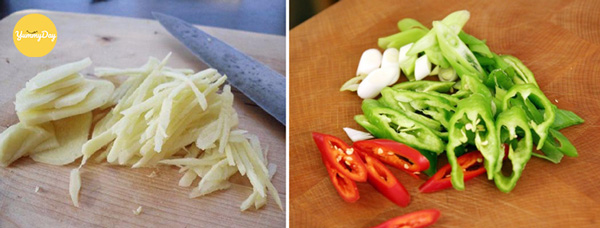 Sơ chế các nguyên liệu phụ