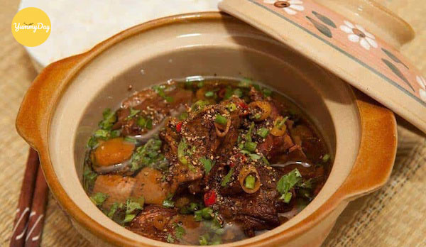 vịt quay kho nước dừa ngon ơi là ngon