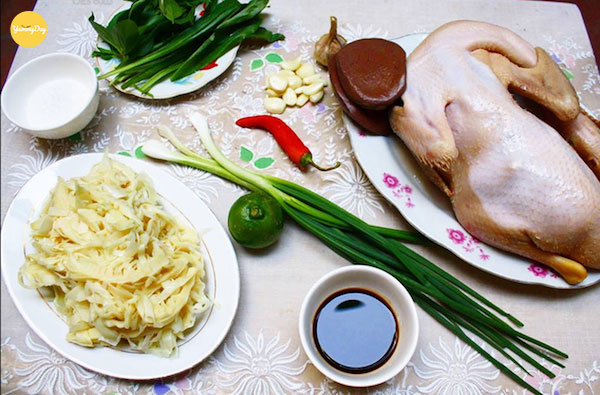 Nguyên liệu làm vịt xáo măng